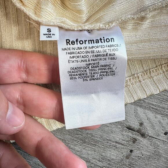 Reformation Esmeray Knit Top Cream Small Ivory - Picture 10 of 13